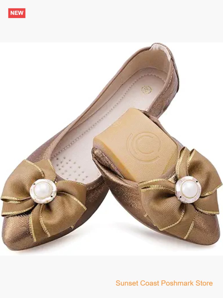 Foldable Ballet Flats Bling Rhinestone Pointed Toe Slip On Comfort Work Loafers